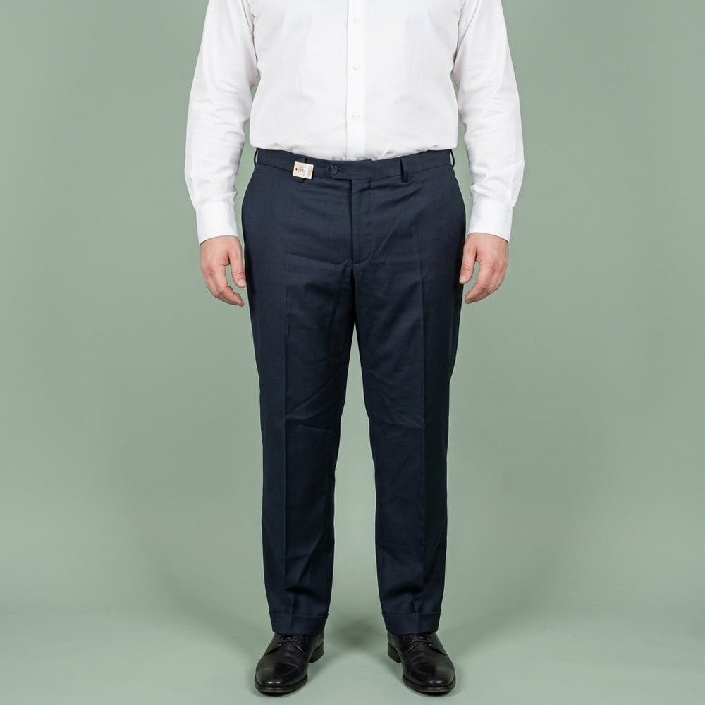 Gianni Versace Men's Dress Pants EU 56 Navy Made in Bulgaria